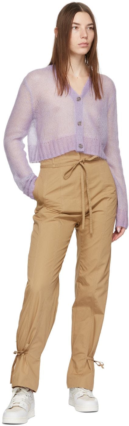Purple Cropped Cardigan: image 1