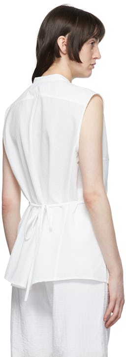 White Polyester Blouse: additional image