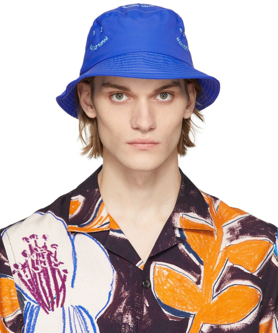 Blue Happy Bucket Hat: image 1