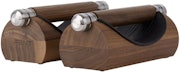 Walnut & Stainless Steel Lipova Push Up Bars: image 1