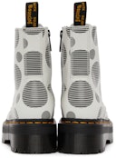 White Polka Dot Jadon Platform Boots: additional image