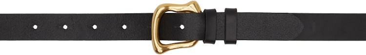 Black Organic Shape Belt: image 1