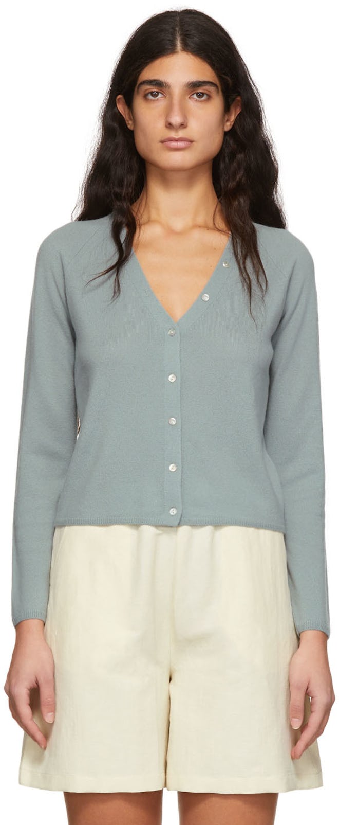 Blue Knit Cardigan: image 1