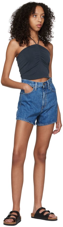 Blue Denim Shorts: additional image