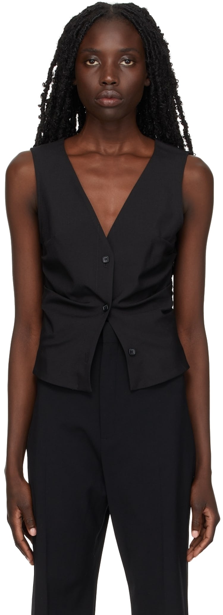 Black 'Le Gilet De Costume' Vest: image 1