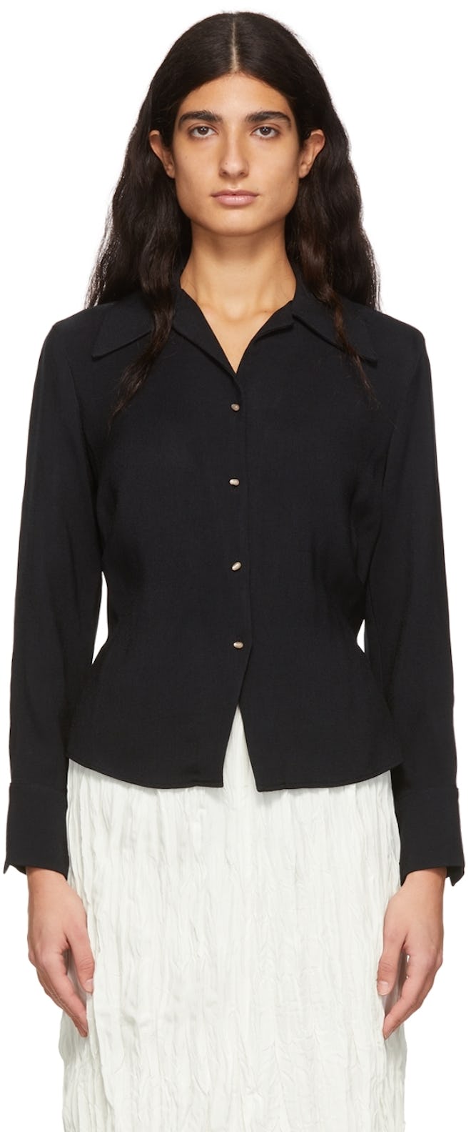 Black Rayon Shirt: image 1