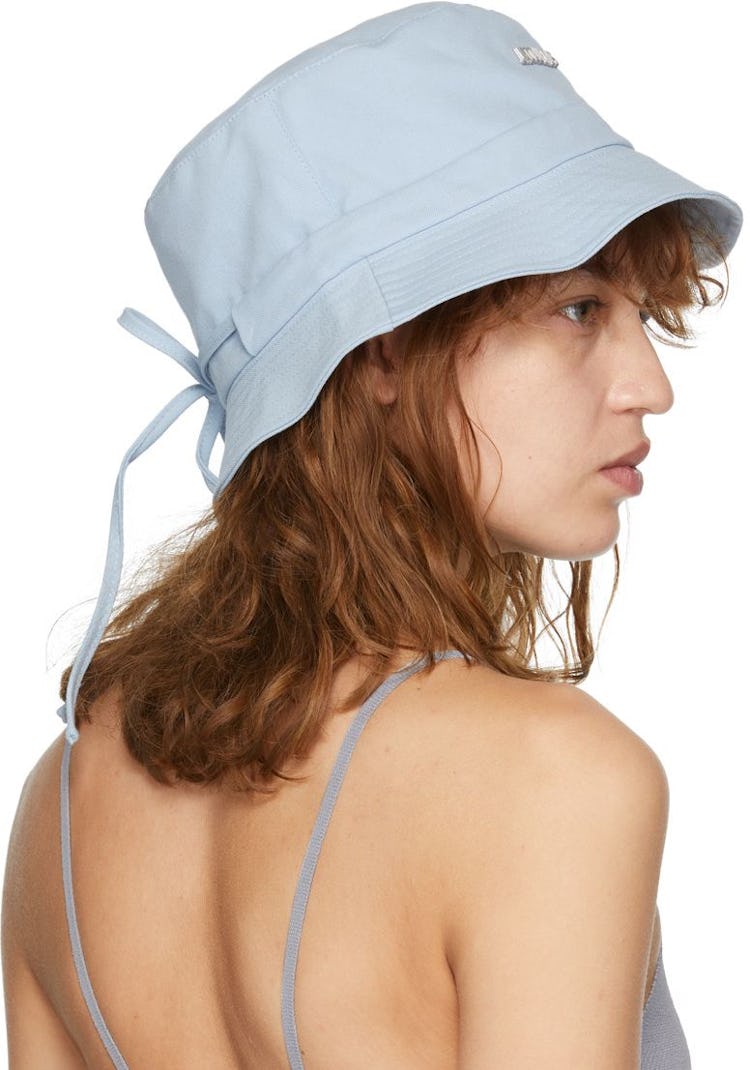 SSENSE Exclusive Blue 'Le Bob Gadjo' Beach Hat: additional image