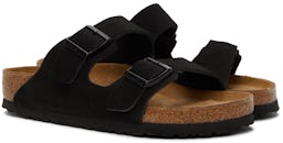 Black Suede Soft Footbed Arizona Sandals: additional image