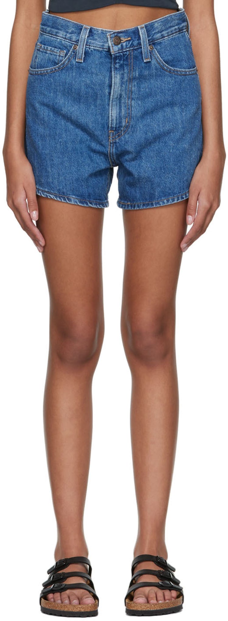 Blue Denim Shorts: image 1