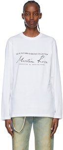 White Cotton Long Sleeve T-Shirt: image 1