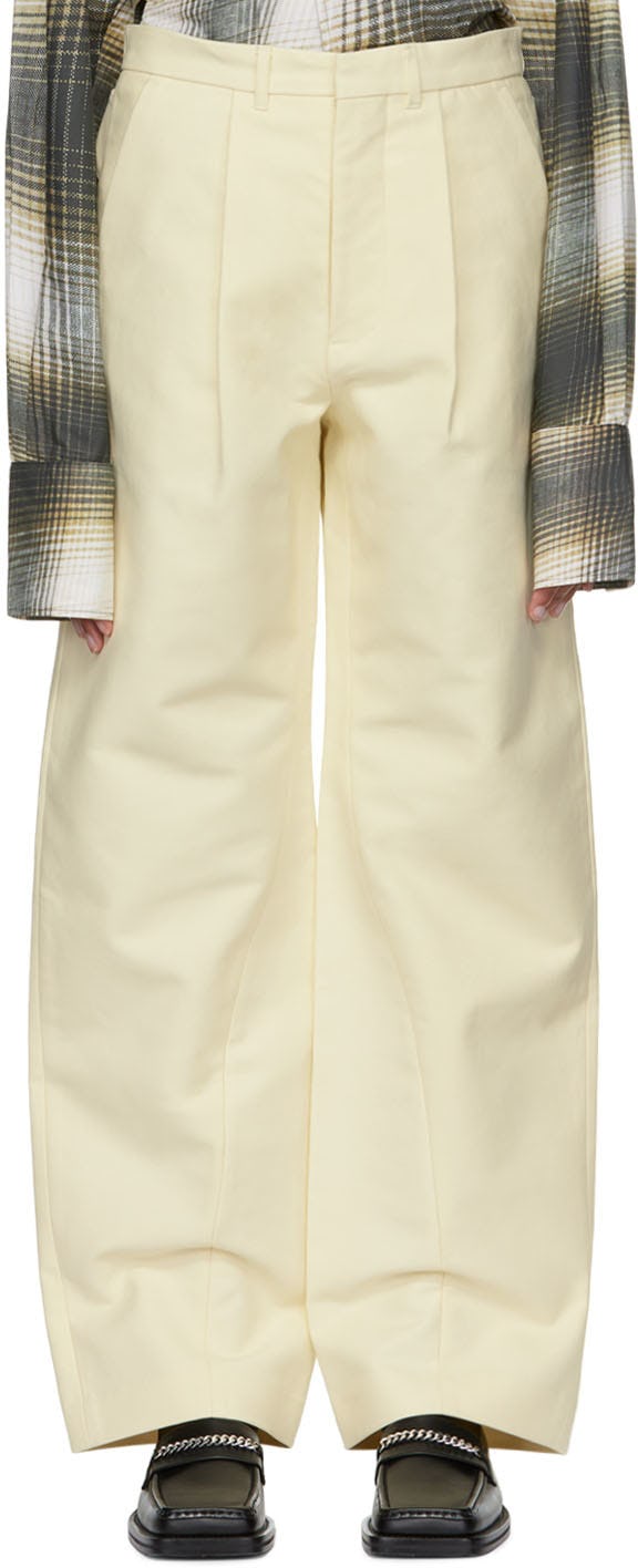 Off-White Cotton Trousers: image 1