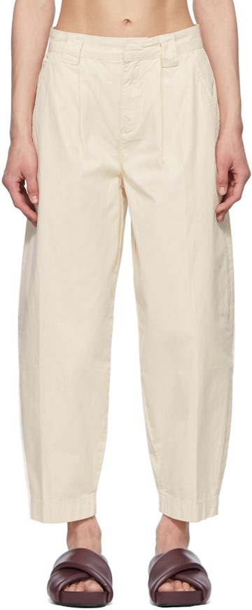 Off-White Cotton Trousers: image 1