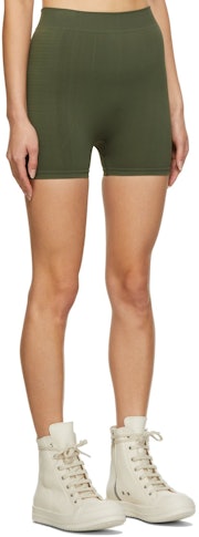 Green Knit Active Shorts: image 1
