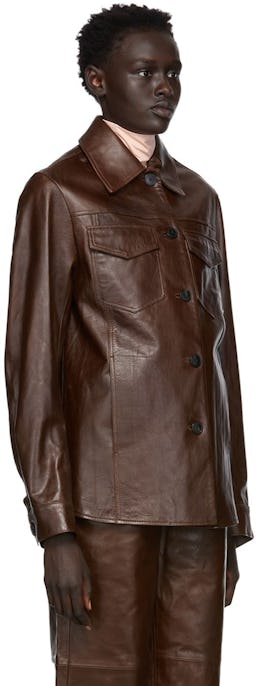Brown Leather Jacket: additional image
