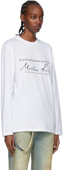 White Cotton Long Sleeve T-Shirt: additional image