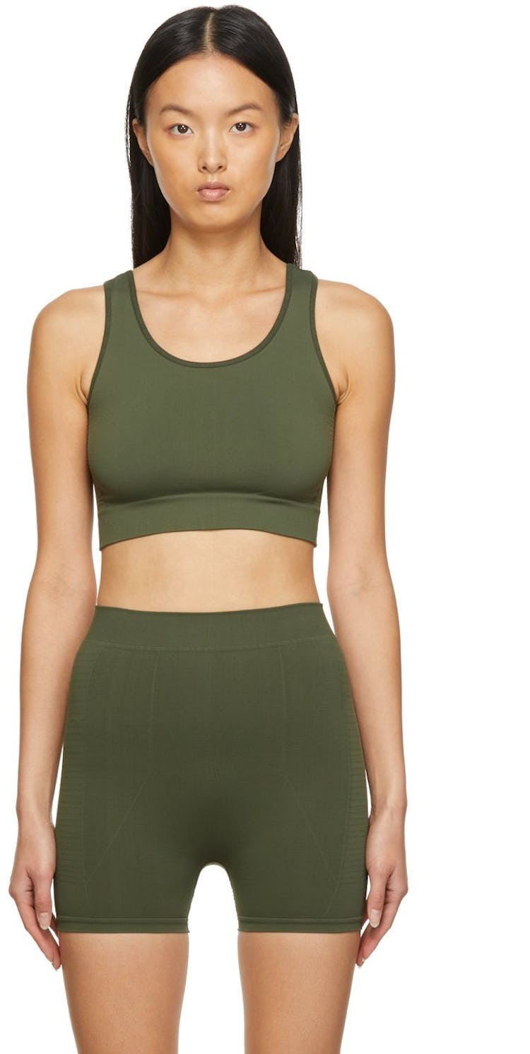 Green Knit Active Bra: additional image