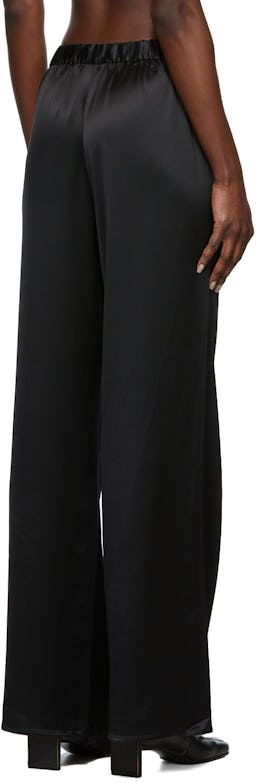 Black Satin PJ Lounge Pants: additional image