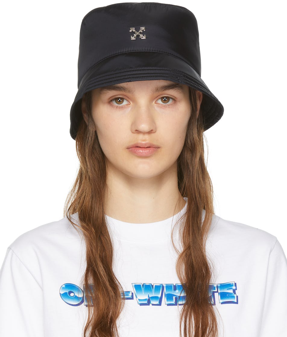 Black Metal Arrow Bucket Hat: image 1