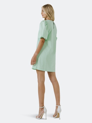 Puff Sleeve Mini Dress: additional image
