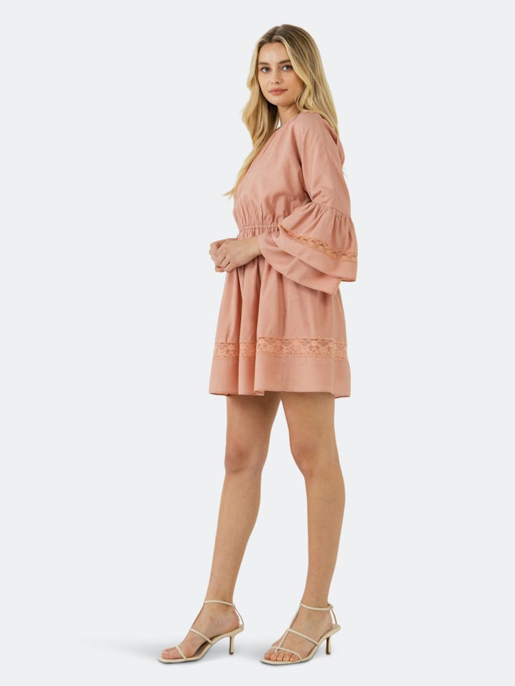 Laced Spg Tie Mini Dress: additional image
