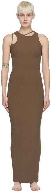 Brown Modal Maxi Dress: image 1