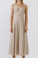 Gingham Coreset Maxi Dress: additional image