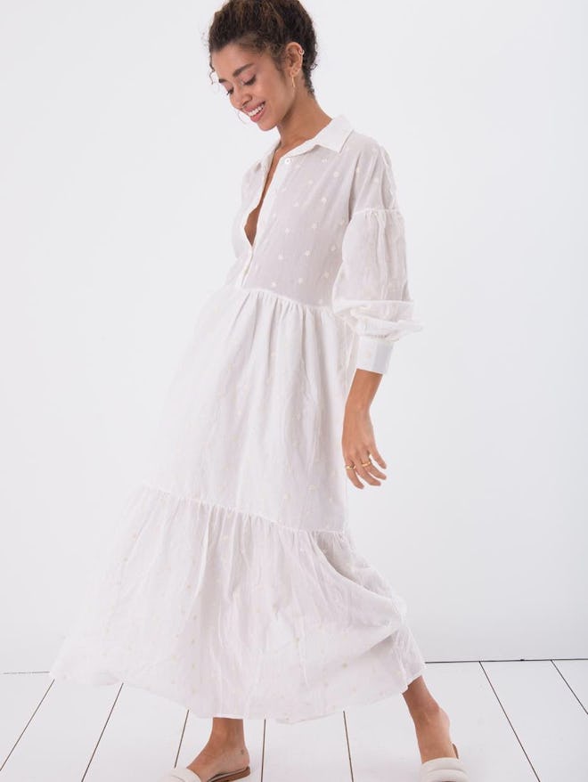 Long Sleeve Oversize Maxi Dress: image 1