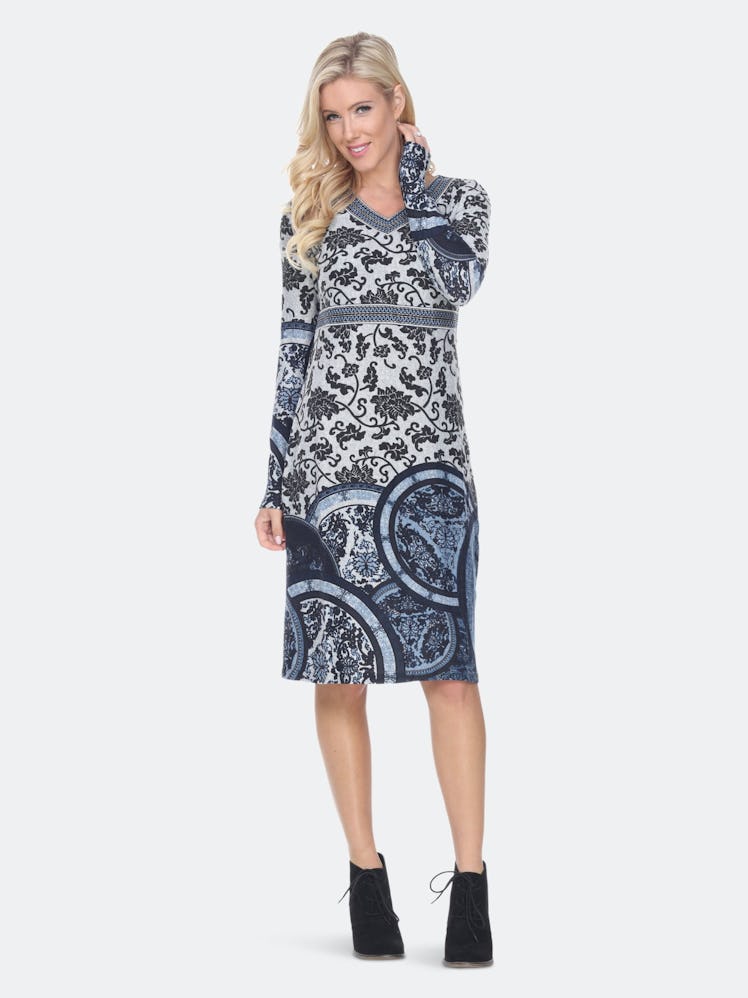 Naarah Embroidered Sweater Dress: image 1
