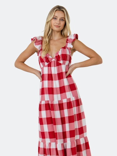 Gingham Maxi Dress: additional image