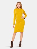 Long Sleeve Mock Midi Dress | Mustard: additional image