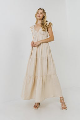 Maxi Sweetheart With Raw Edge Details: additional image