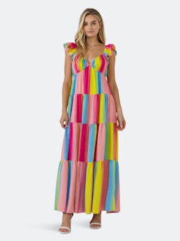 Ombre Stripe Maxi Dress: additional image