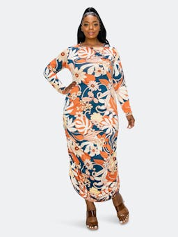 Camila Ruched Maxi Dress: additional image