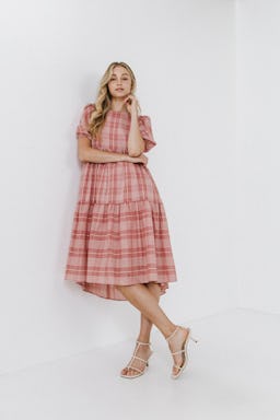 Plaid Midi Dress: image 1