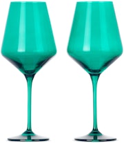 Green Wine Glass Set: image 1