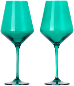 Green Wine Glass Set: image 1