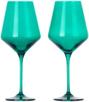 Green Wine Glass Set: image 1