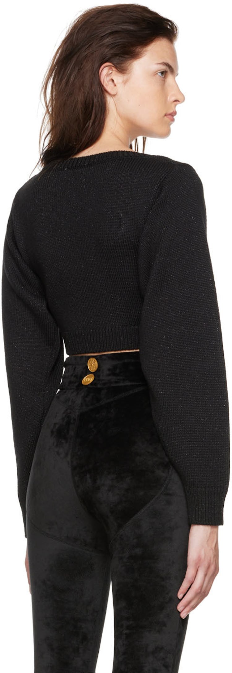 Black Cropped Sweater: additional image