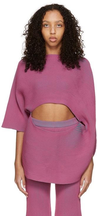 Pink Fluidity Loop Sweater: image 1