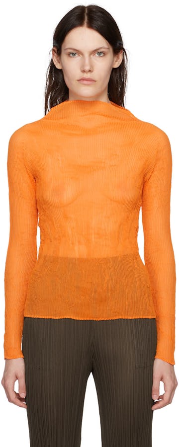 Orange Twisted Turtleneck: image 1