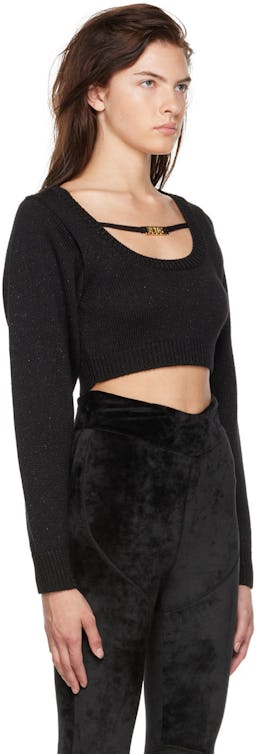 Black Cropped Sweater: additional image