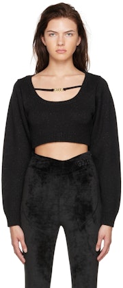Black Cropped Sweater: image 1