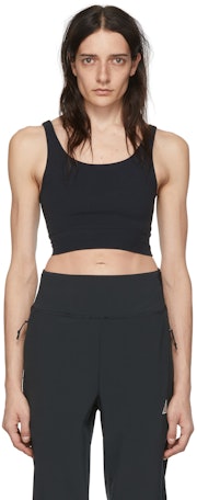 Black Yoga Luxe Crop Sports Top: image 1