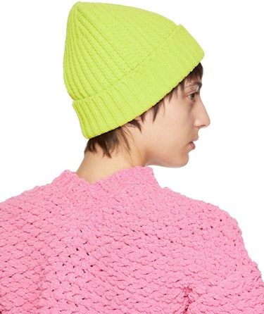Yellow Chenille Beanie: additional image