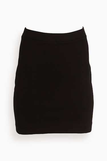 Tapered Mini Skirt in Black: image 1