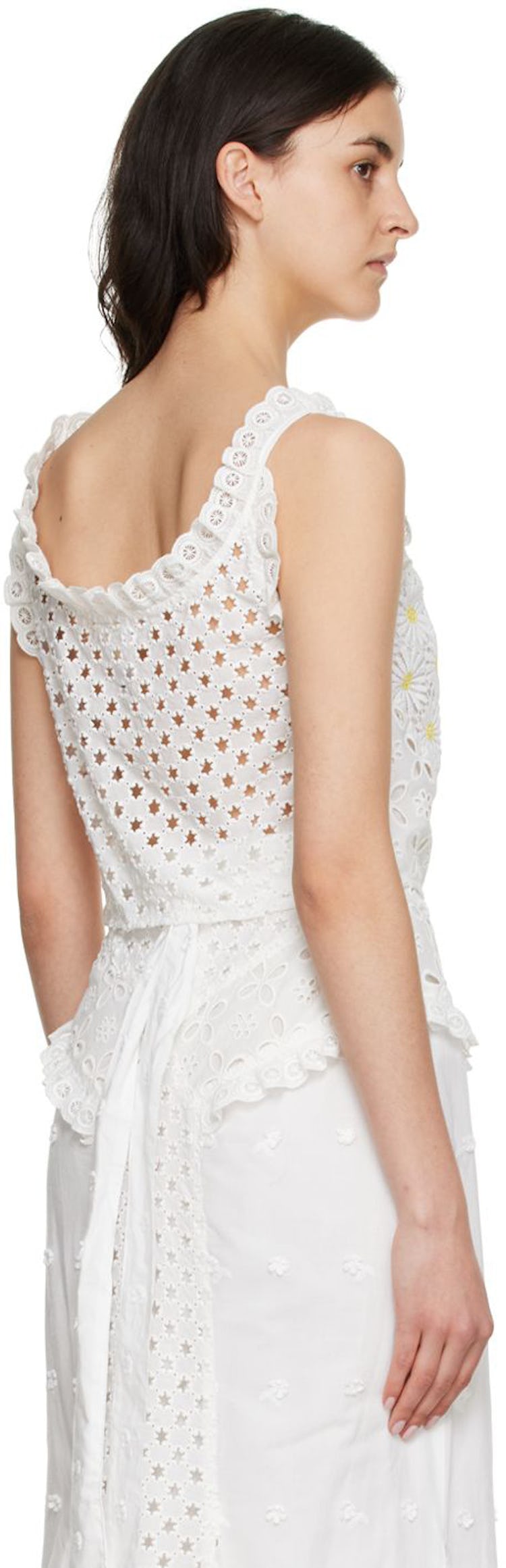 White Daisy Tank Top: additional image