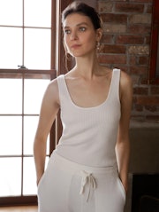 cashmere ribbed tank: image 1