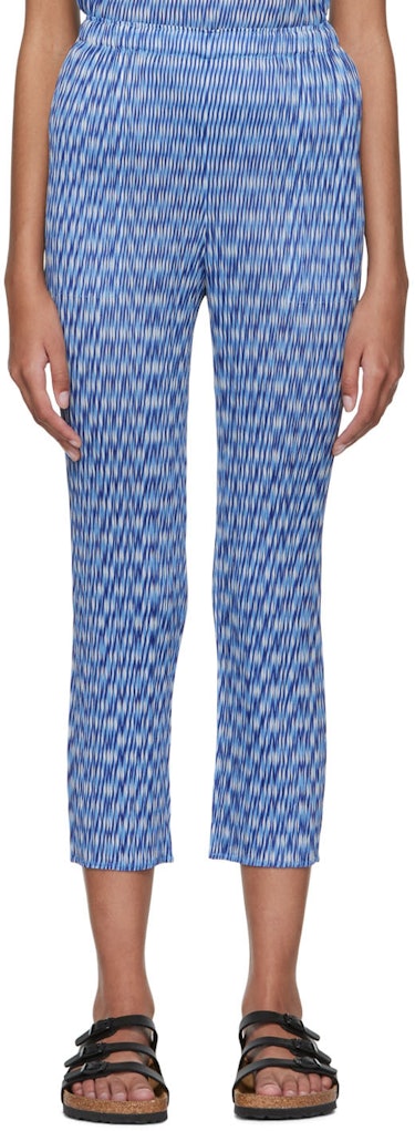 Blue Polyester Trousers: image 1