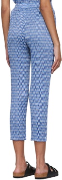 Blue Polyester Trousers: additional image