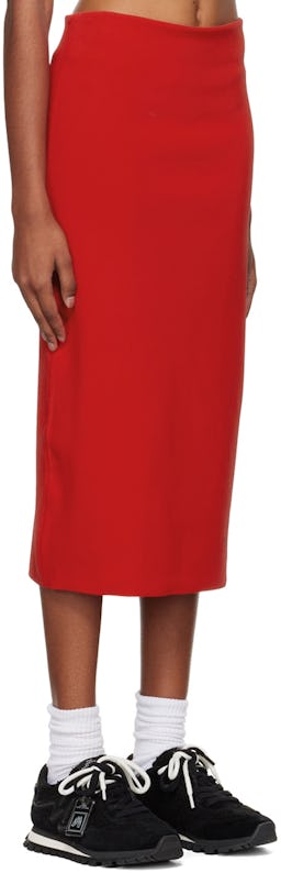 Red 'The Tube Skirt' Midi Skirt: additional image